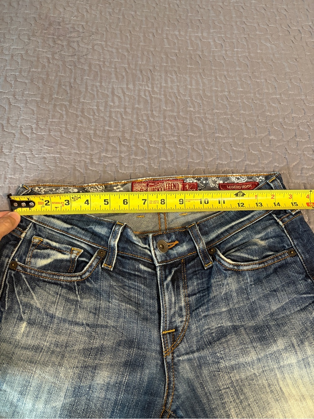 Lucky Brand Legend Boot Jeans Women’s 4/27 Bootcut Medium Wash Distressed - Picture 6 of 10